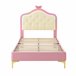 Cama infantil de pu Cama infantil de pu Rosa