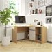 Escritorio esquinero B17 AKORD con 1 cajon 120x126 Blanco/ Madera