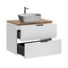 Mueble lavabo individual efecto piedra de Adriel Blanco