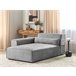 Beliani Chaise longue derecho Poliéster HELLNAR Gris