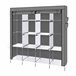 Armario Vestidor Tela Con Puertas Cremallera Nyana Home 167 Gris