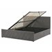 Beliani Cama con somier Terciopelo ROCHEFORT 170x214 Azul Marino
