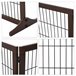 Barrera para Mascotas Madera de Pino PawHut Marron