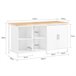 Aparador de Almacenamiento KNL09-WN SoBuy ES Blanco/ Madera