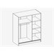 Armario YORK puertas correderas con espejo 150x195cm Roble