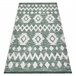Alfombra ECO sisal BOHO MOROC Etno Zigzag 22319 franjas 117x170 Verde