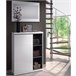 Mueble recibidor con espejo 1 puerta ADHARA Blanco/ Gris