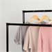 Max Home Burro ropa doble altura con zapatero y ruedas Negro