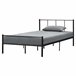 Cama individual Laos con somier - metal 122x209 Cama individual Laos con somier - metal 122x209 Negro