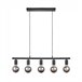 Regleta de techo Paco (5 luces) Metal Nórdico Negro