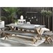 Beliani Mesa de jardín OLBIA 100x200 Gris