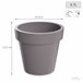 2x Maceta de plastico Lofly Gris