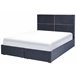 Beliani Cama con somier Terciopelo VERNOYES 170x214 Negro