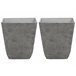 Beliani Conjunto de 2 macetas DELOS Gris Oscuro