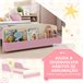 Cama Infantil MDF, Contrachapado AIYAPLAY 150x77 Rosa