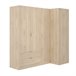 Armario esquinero Essen 2 módulos 4 puertas Natural