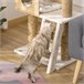 Árbol para Gatos Aglomerado de Madera, Totora, Poliéster PawHut Marron