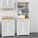 Mueble Columna de baño con 5 Estantes BZR44-W SoBuy Blanco