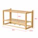Estantería de pared Thyborøn con toallero y ganchos bambú Natural
