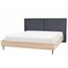 Beliani Cama con somier Poliéster IZERNORE 207x215 Gris Oscuro