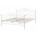 Beliani Cama con somier Metal LYRA 162x209 Blanco