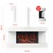 KAMINIO Eléctrica Chimenea LIZ con Tubo de Chimenea Blanco