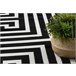 Alfombra HAMPTON Rich griego 200x290 Negro