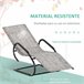 Tumbona de Jardín Metal Galvanizado y Texteline Outsunny Gris