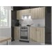 Armario de Cocina Independiente LIMA AKORD con estantes 60 Blanco/ Madera