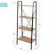 Max Home Estantería escalera madera 4 estantes 60 Negro/ Madera