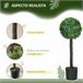 Planta Artificial PEVA, PE, Cemento, PP HOMCOM Verde