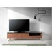 ANGEL CERDA Mueble TV cristal negro y nogal Nogal