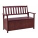Beliani Banco Madera de acacia SOVANA Rojo
