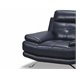 Sillón de piel HAWAI Azul Marino