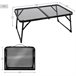 Aktive Mesa plegable camping maletín antivuelco y ultraligera para barbacoa Negro