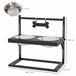 Comedero para Perros Acero, Metal PawHut Negro