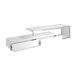 Mueble TV madera blanco y base acero cromado Blanco