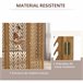 Biombo Madera de Paulownia HOMCOM, hogar - decoración Marron