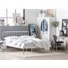Beliani Cama con somier Metal MAURS 147x209 Blanco