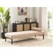 Beliani Chaise longue Bouclé CHINON Beige