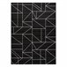 Alfombra de cuerda sisal FLOORLUX 20605 Triángulos 80x150 Negro