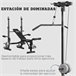 Banco de Musculación Acero, PU HOMCOM, deportes y ocio - pesas Multicolor