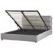 Beliani Cama con somier Terciopelo BATILLY 174x224 Gris