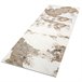 Mesa comedor extensible rectangular mármol porcelánico y acero color champagne Blanco/ Rojo