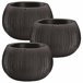 3x Prosperplast BETON BOWL 3x Prosperplast BETON BOWL Negro