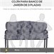 Cojín para Banco con Respaldo Poliéster, Algodón Outsunny 150x98 Gris