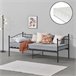 Cama Simple Arjeplog con reposacabezas colchón y somier 95x209 Negro