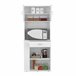 Aparador Alacena de Cocina para Microondas Capienza, con 1 Cajón y Armario de 2 Puertas Blanco