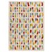 Alfombra shaggy geométrica BREMEN - ATTICGO 133x190 Blanco