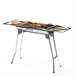Barbacoa Plegable de Acero Inoxidable para Carbón Gris